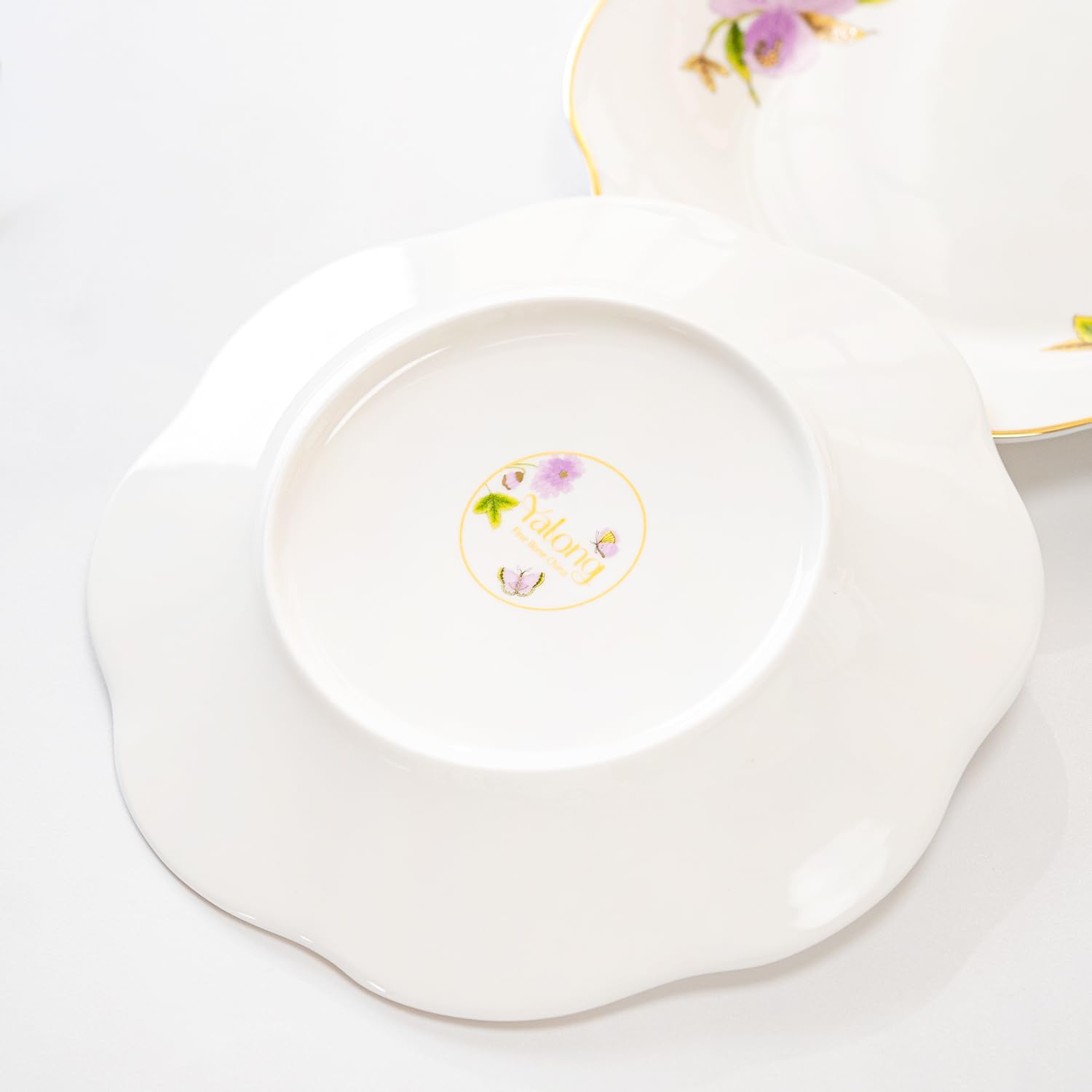 Elegant 8-inch Ceramic Plates Set of 2 for Parties