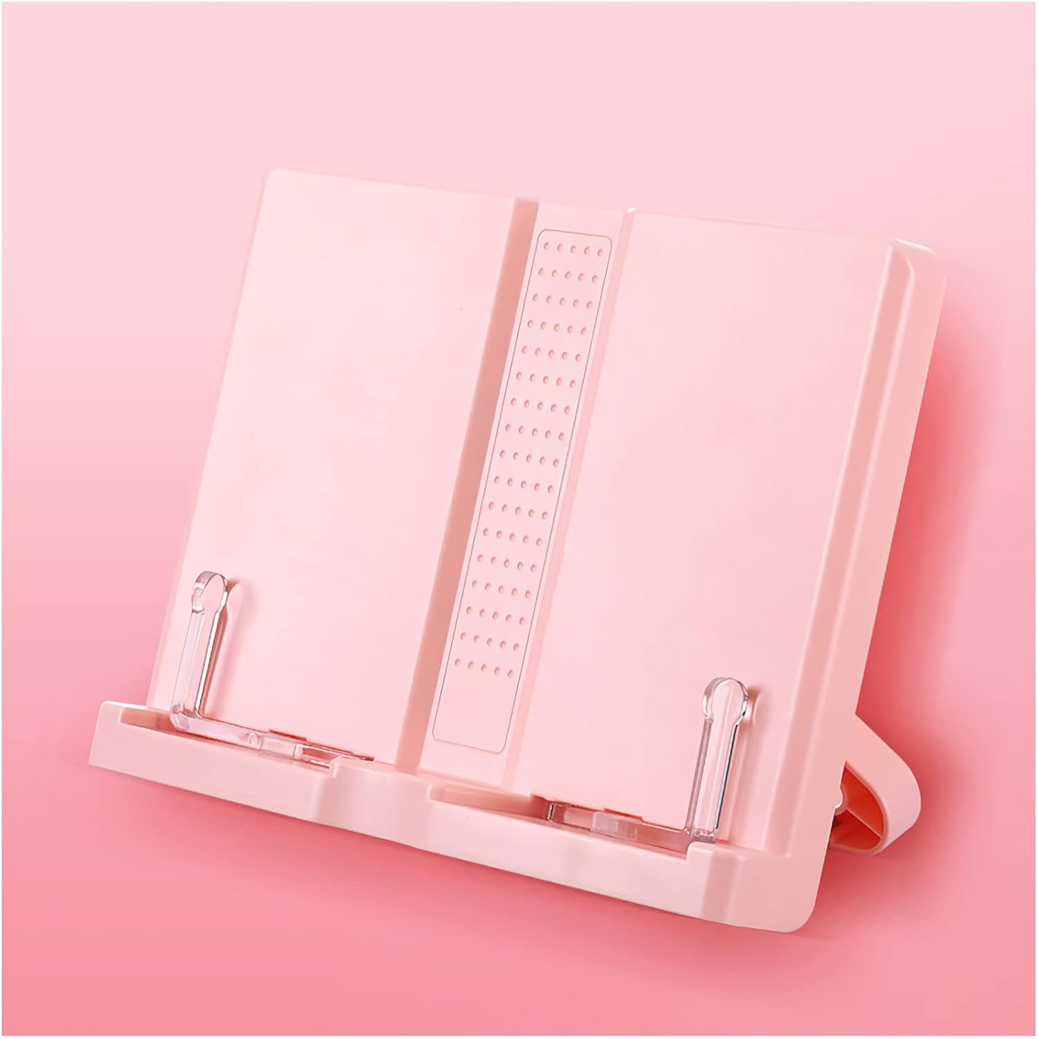 Adjustable Book Stand for Kitchen Office 11x8 Inch Pink