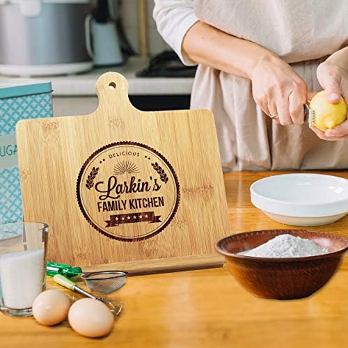 Personalized Bamboo Kitchen Cookbook Holder - 1025 x 1025