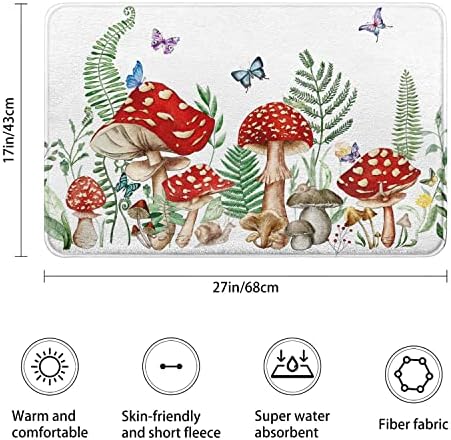 Twyt Decor Mushroom Imitation Cashmere Bathroom Mat Rug