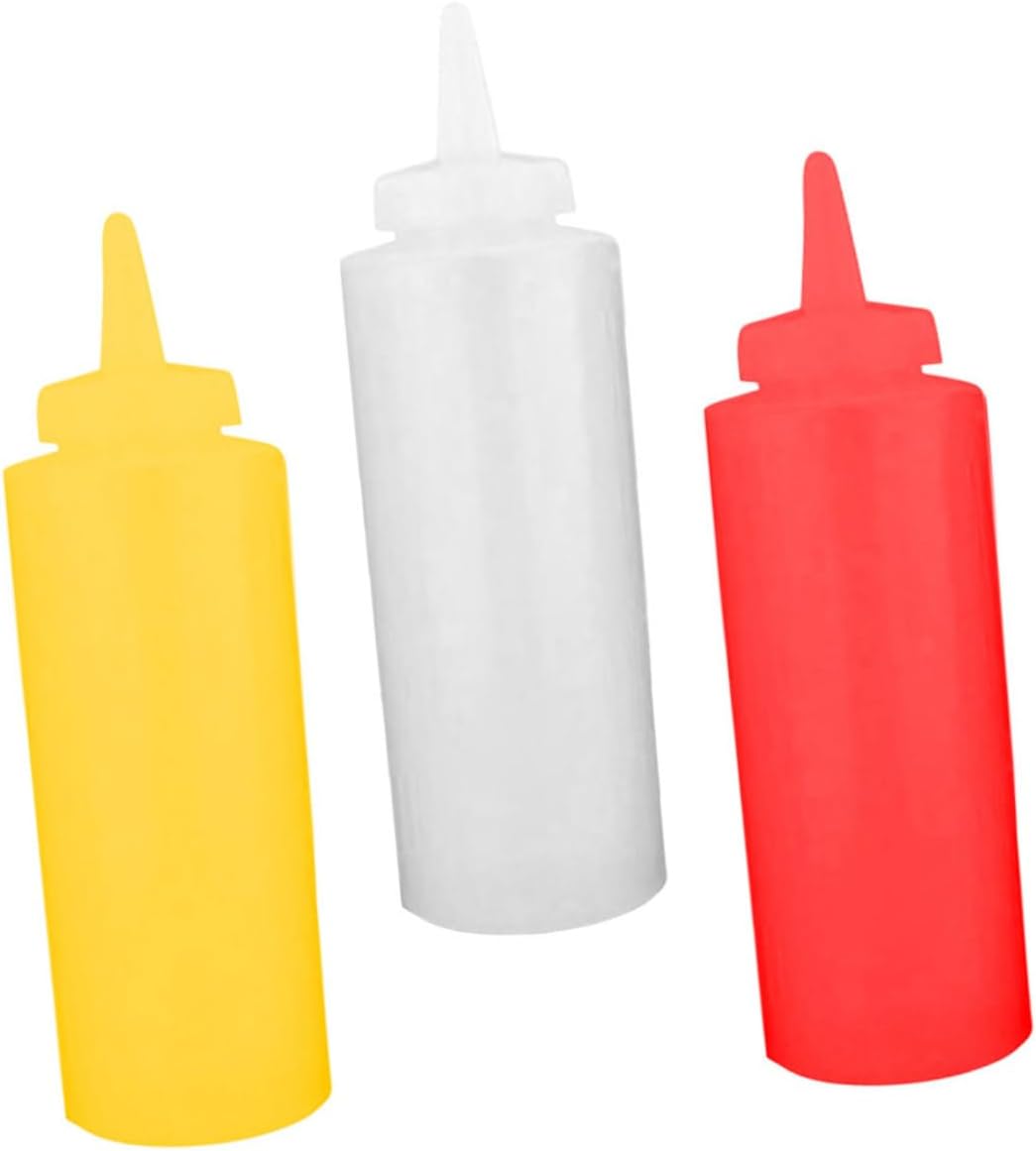 Squeeze Condiment Bottles Set for Ketchup Salad Dressing Mustard