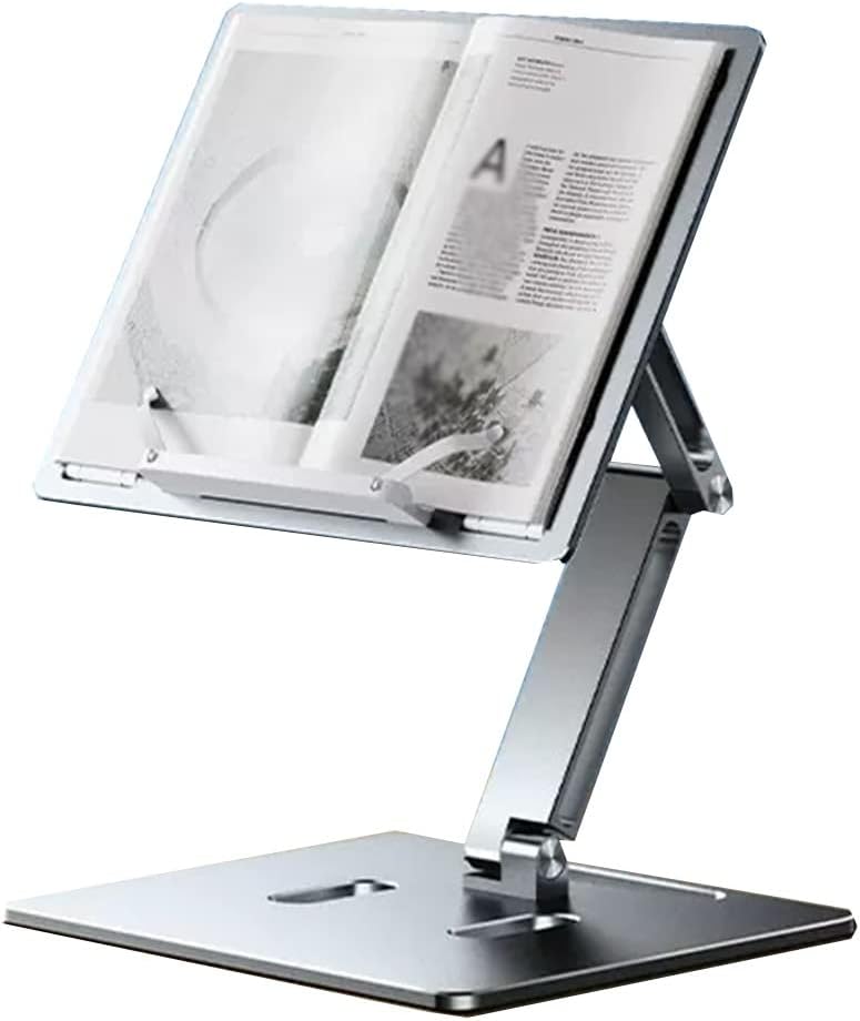 360 Adjustable Silver Book Stand for Reading