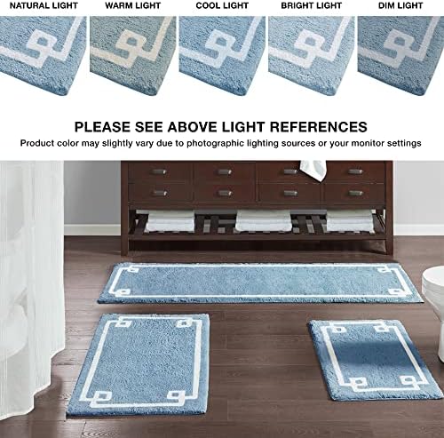 Madison Park Evan Bath Rug 20x30 Blue