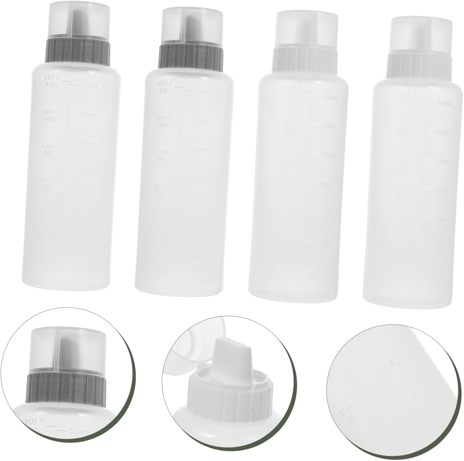 Premium Condiment Squeeze Bottles Set of 8