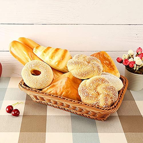 ANRUIDE 16 Poly Wicker Serving Basket