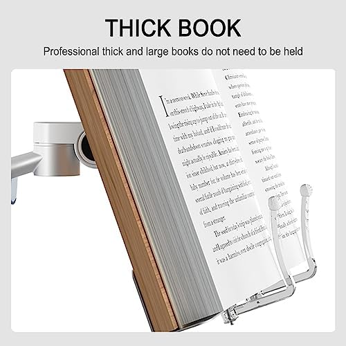 Adjustable Wooden Book Holder Floor Stand for Hands-Free Reading