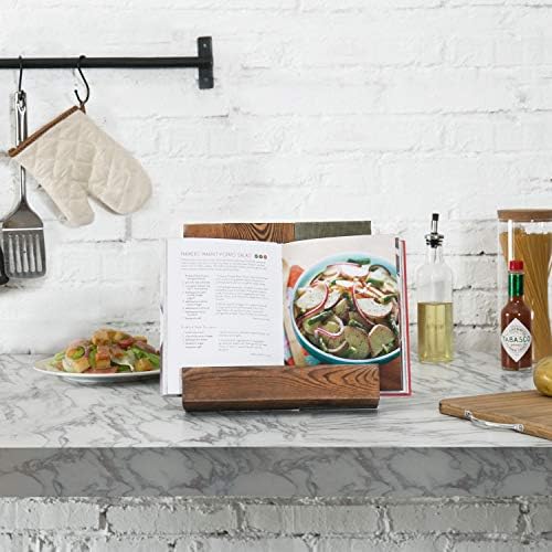 Rustic 2-Tone Manual Wooden Kitchen Cook PronDER Stand