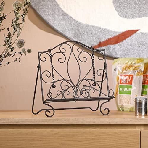 Best Metal Cookbook Holder with Scrollwork for Kitchen Purchase
