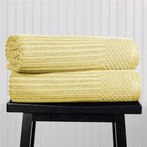 BLUENILEMILLS Cotton Bath Sheet Set of 2 - Golden Mist