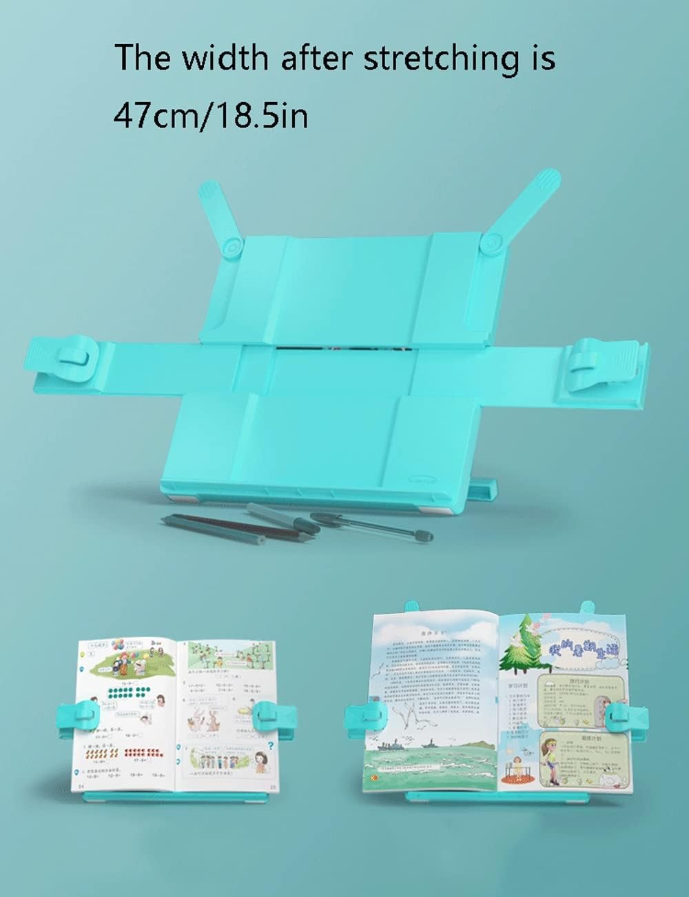 Adjustable Angle Hands-Free Plastic Book Stand
