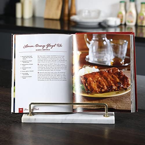 MyGift Modern Marble Cookbook Stand Sturdy and Stylish for Your Kitchen