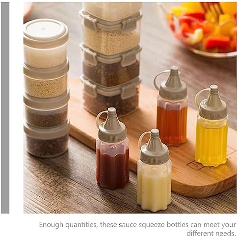 Kichvoe 4pacBarbecueSeasoningBottleOliveOilSqueezeBottleRefillablePicnicCondimentBottlesClearHoneyDispenserJamPaint