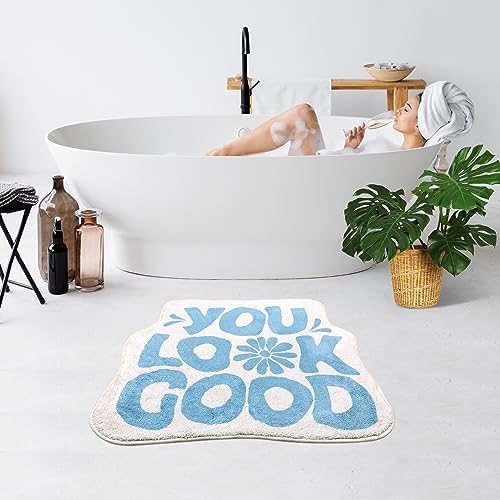 You Look Good Bath Mat Sky Blue 21x25 1