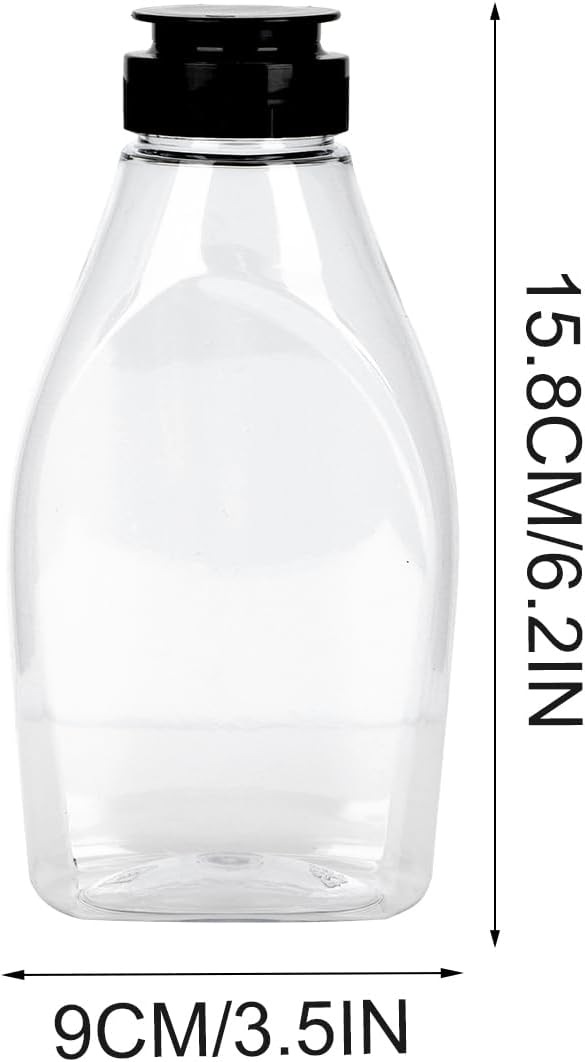 Zerodeko Jar Sugar Pot 4Pcs Sauce Squeeze Bottles