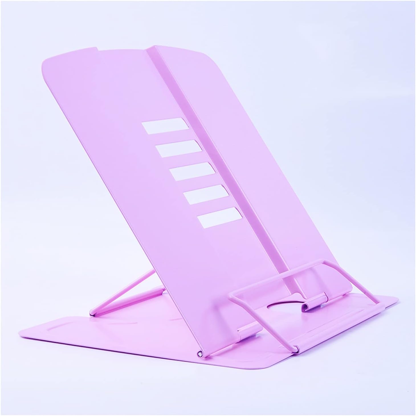 Foldable Adjustable Metal Read Cook Book Stand pink