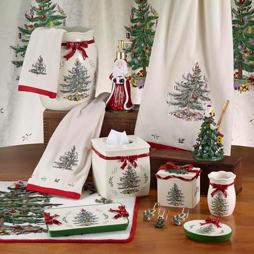 Spode Christmas Tree Bath Towel 100 Cotton Soft Absorbent Machine Washable