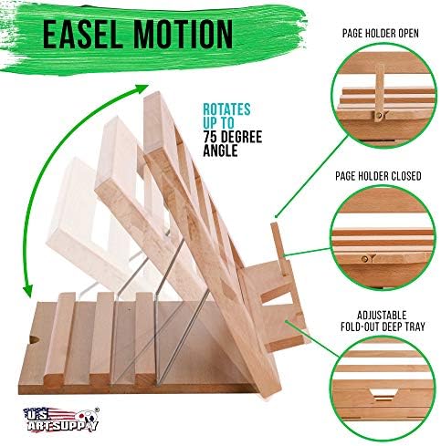 US Art Supply Hampton Large Wooden Easel Stand