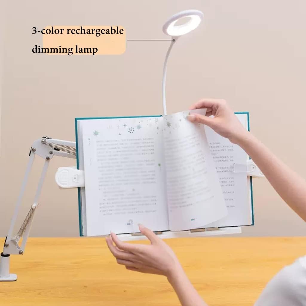 UHRLGHS Adjustable Book Stand for Desk Reading and Laptop Use