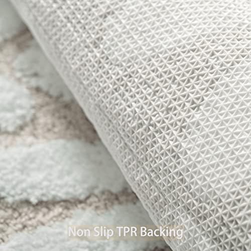 Charming Beige Yellow Daisy Bathroom Rug