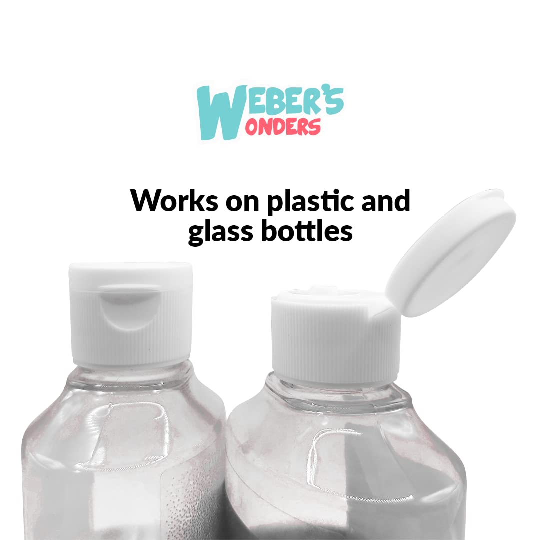 24410 White Flip-Top Squeeze Bottle Caps 12-Pack