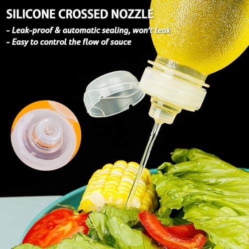 Quick Release 10oz Squeeze Bottles with Lid for Ketchup Mustard More