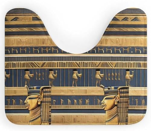 Egyptian Pharaonic Soft Non-Slip Cartoon Toilet Rugs for Home Use