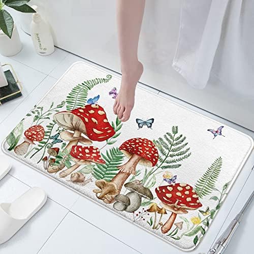 Twyt Decor Mushroom Imitation Cashmere Bathroom Mat Rug