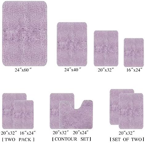 Charming Shaggy Bath Rug Set 20x32