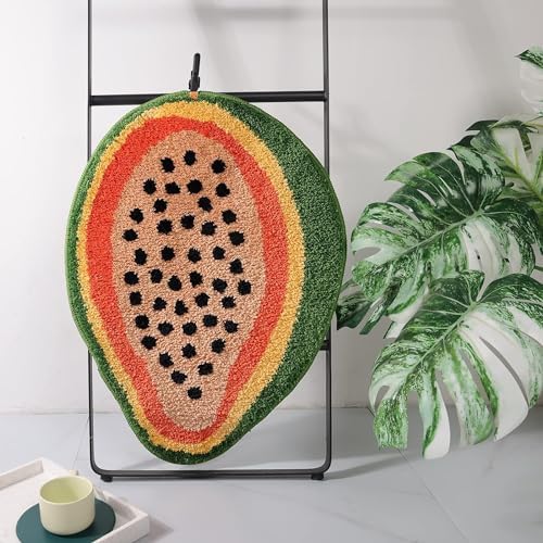 Adorable Papaya-Shaped Bath Mat for Bathroom Kitchen Use