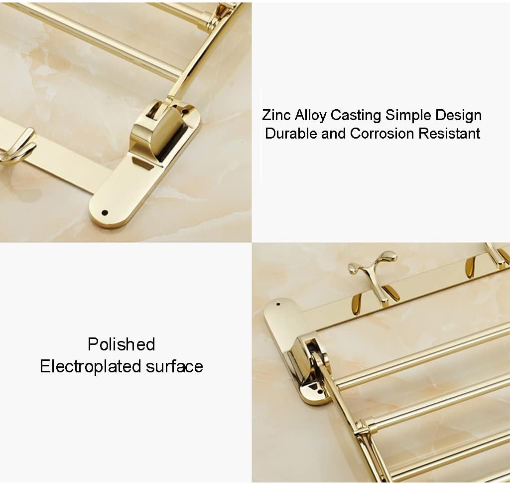 Your Bathrooms Best Elegant Golden Folding Towel Rack