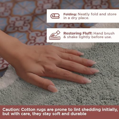 Ergonomic Design Sage Green Bathroom Rug 20x32