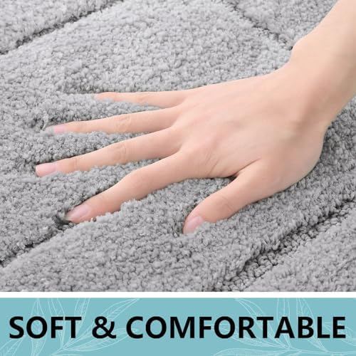 Buganda 30x20 Bath Rug Plush Microfiber Non-Slip Absorbent Machine Washable