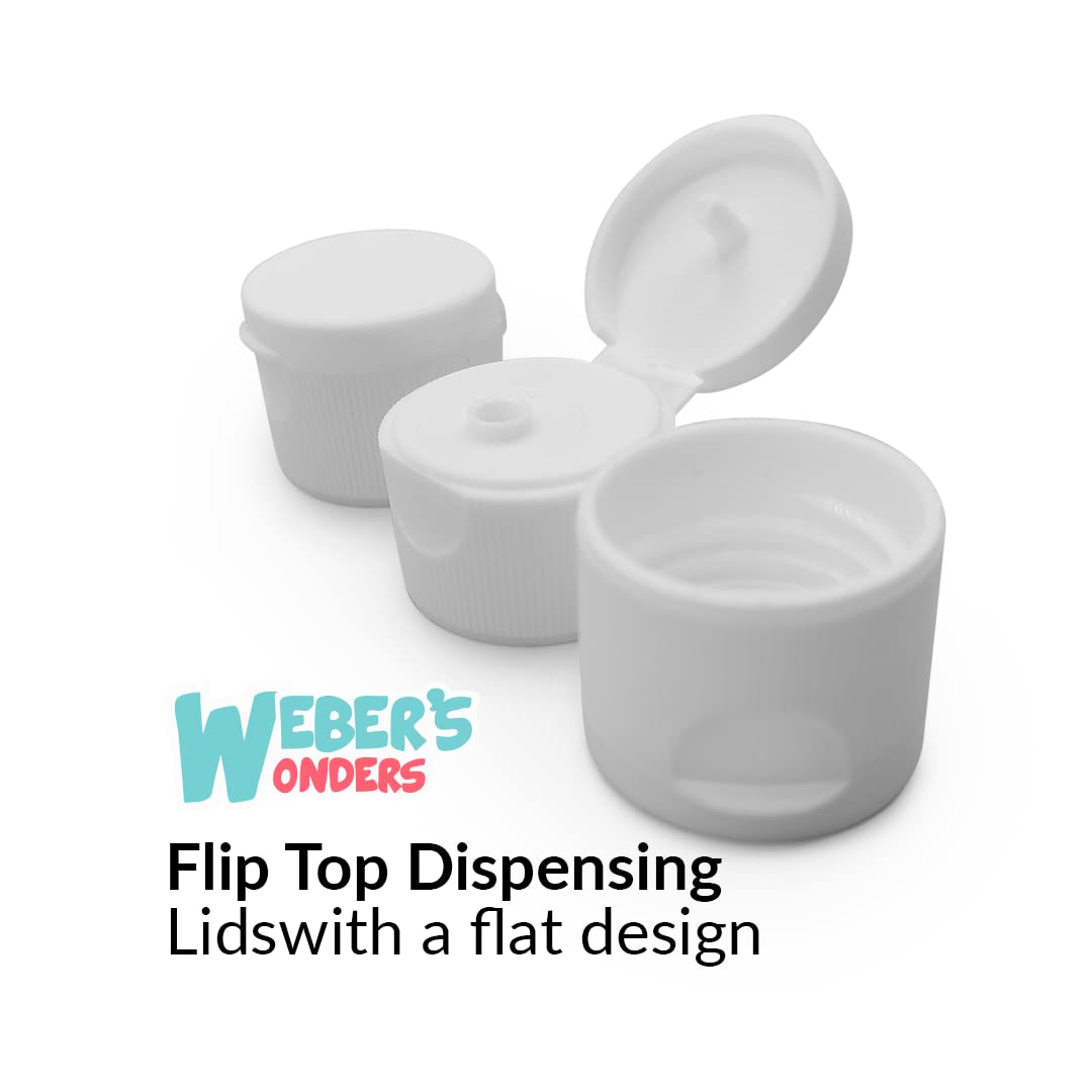 24410 White Flip-Top Squeeze Bottle Caps 12-Pack