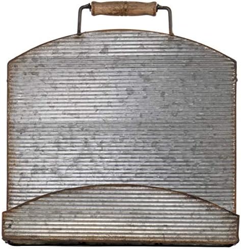 Red Co 11x11 Corrugated Metal Cookbook Display Stand with Handle
