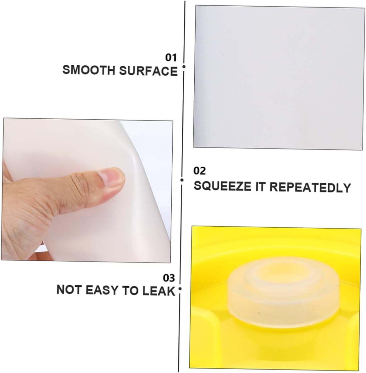 FETECHL Plastic Squeeze Bottles - 20oz for 2