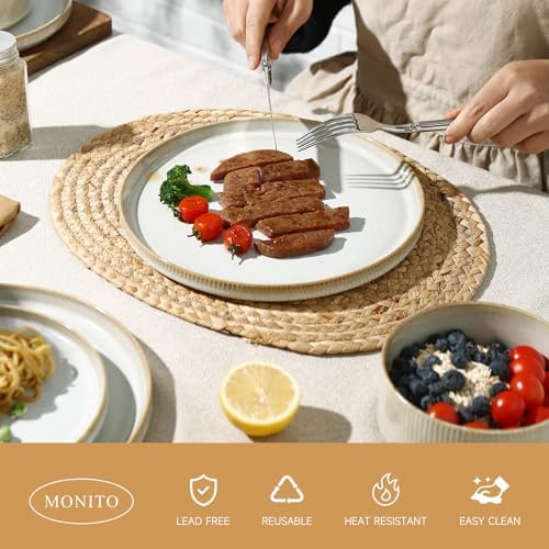 12-Piece Modern Ceramics Set Reactive Glaze Design