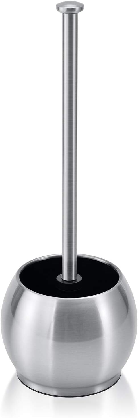 Stylish Stainless Steel Toilet Plunger with Holder for Bathroom
