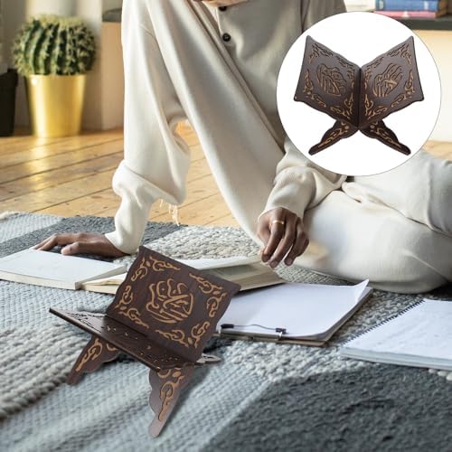 BESTOYARD Wooden Quran Book Stand Foldable Religious Holder
