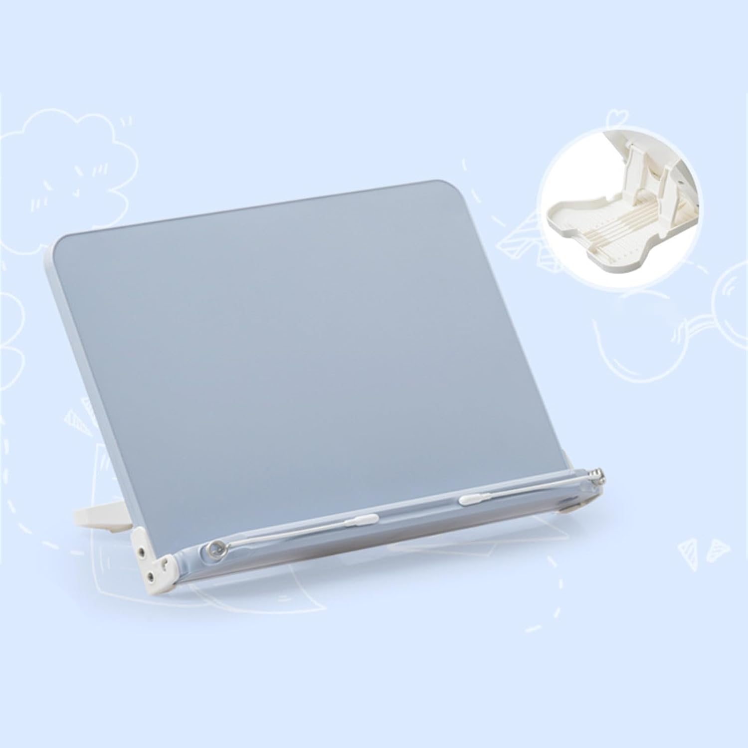 Foldable Cookbooks Stand Adjustable Reading Bracket for Home and School