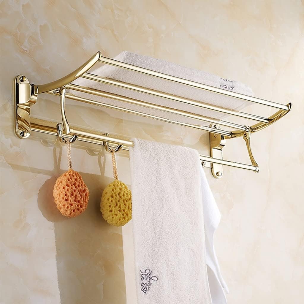 Your Bathrooms Best Elegant Golden Folding Towel Rack