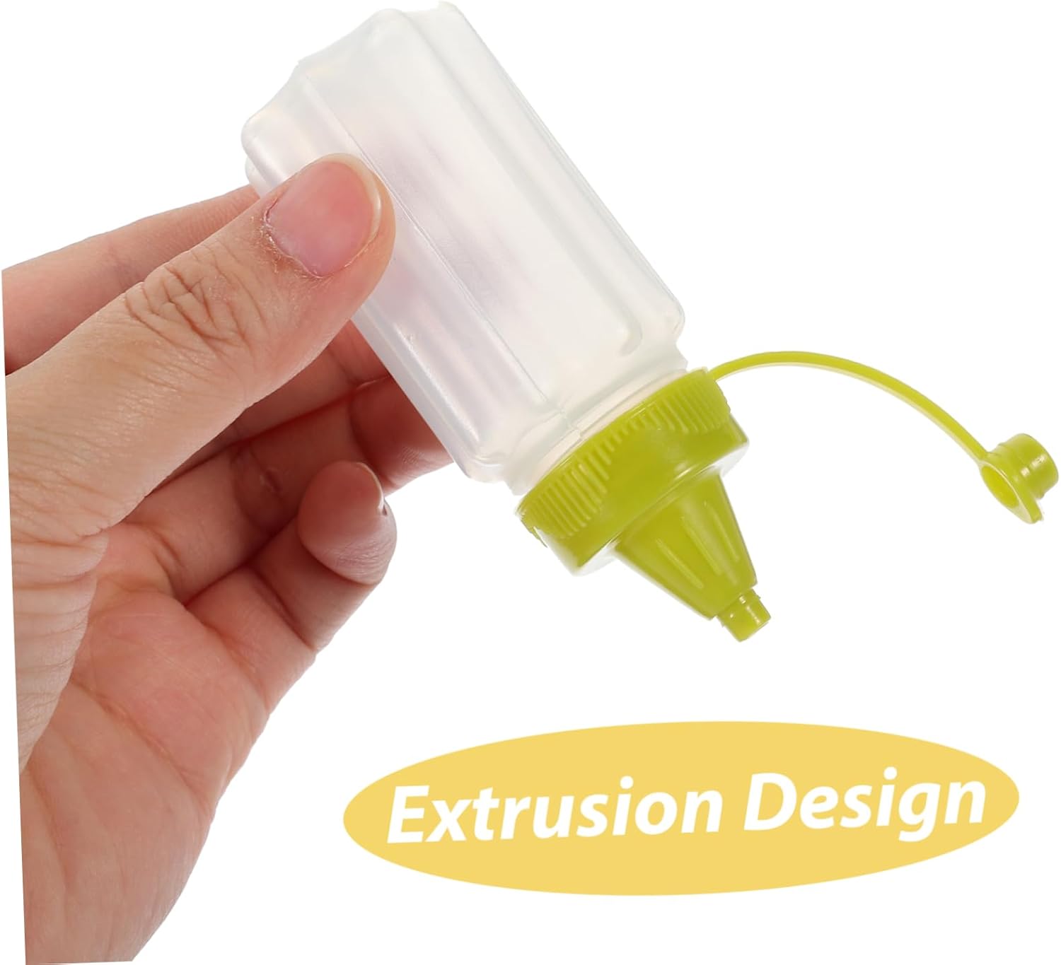 4 Pack Condiment Squeezing Bottles for Salad Dressing Olive Oil Mustard