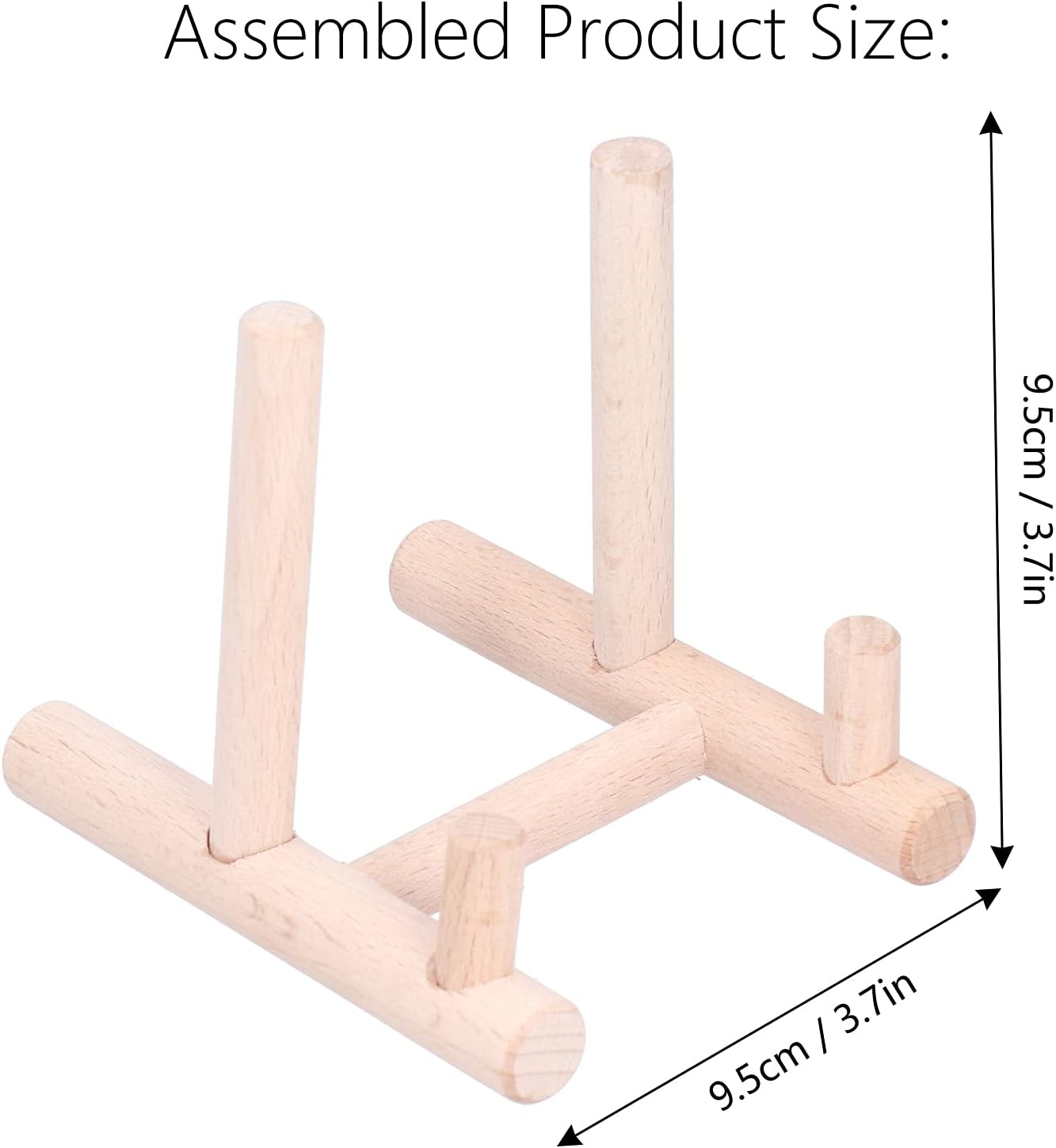 95cm Wooden Plate Holder Stand