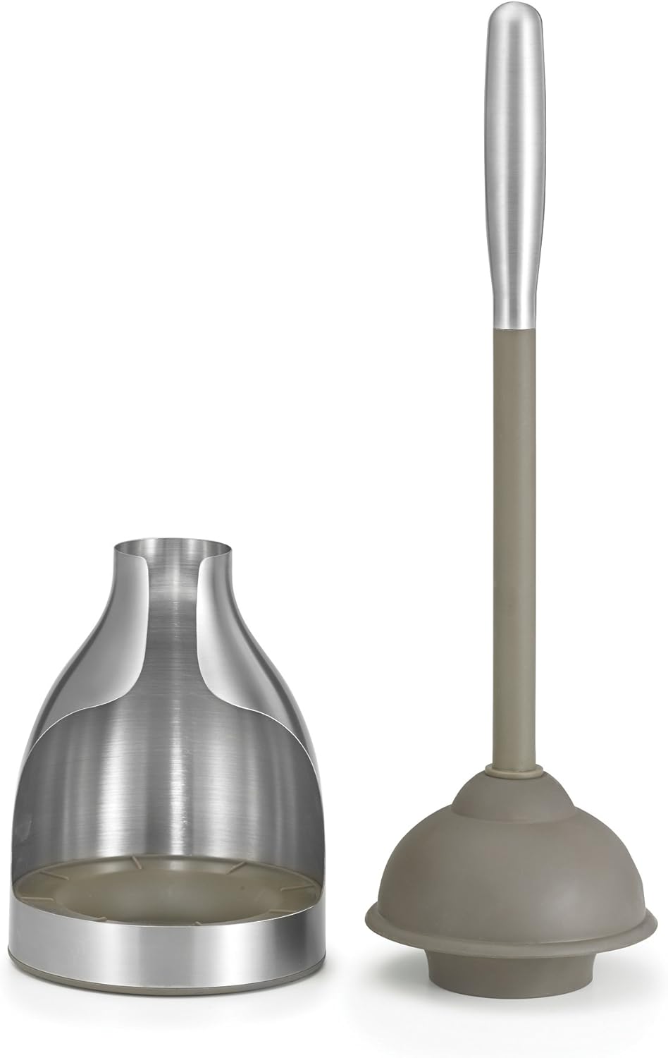 Polder - Compact Stainless Steel Toilet Plunger Caddy