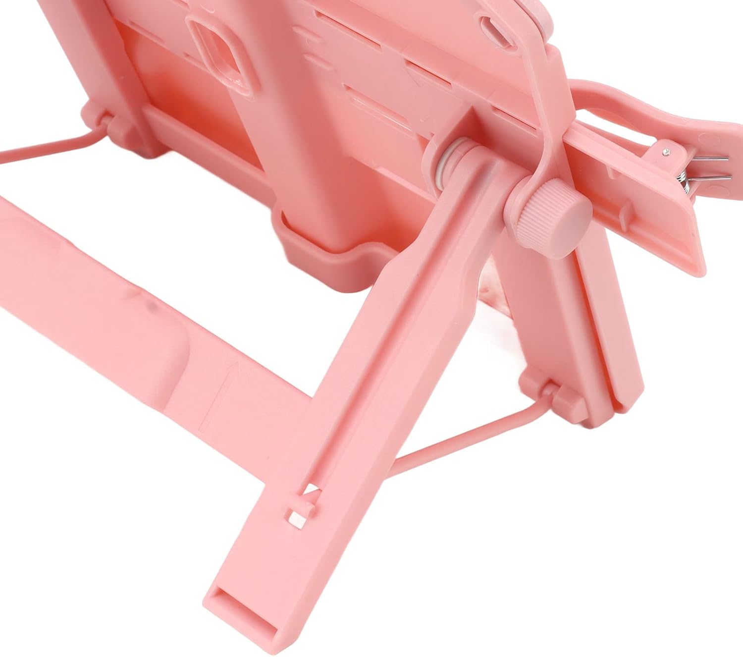 Ergonomic Reading Rack Foldable Durable for Books Cookbooks More Pink