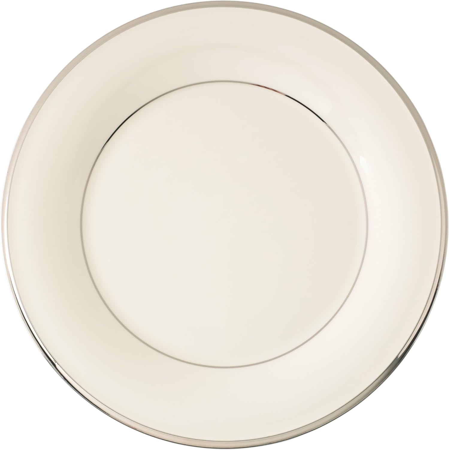 Lenox Solitaire Dinner Plate IvoryPlatinum White