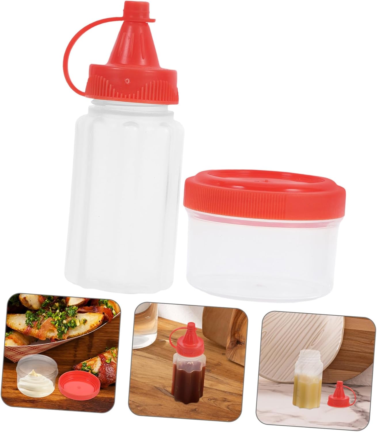 Cabilock Mini Jam Squeeze Bottle - Salad Dressing Container