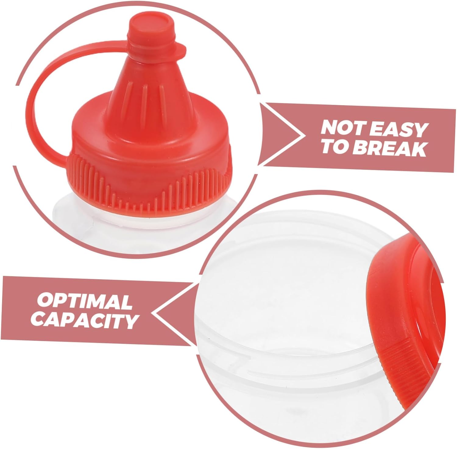 Transparent Squeeze Bottle Condiment Holder PP Material Leak-Proof Design Compact Portable