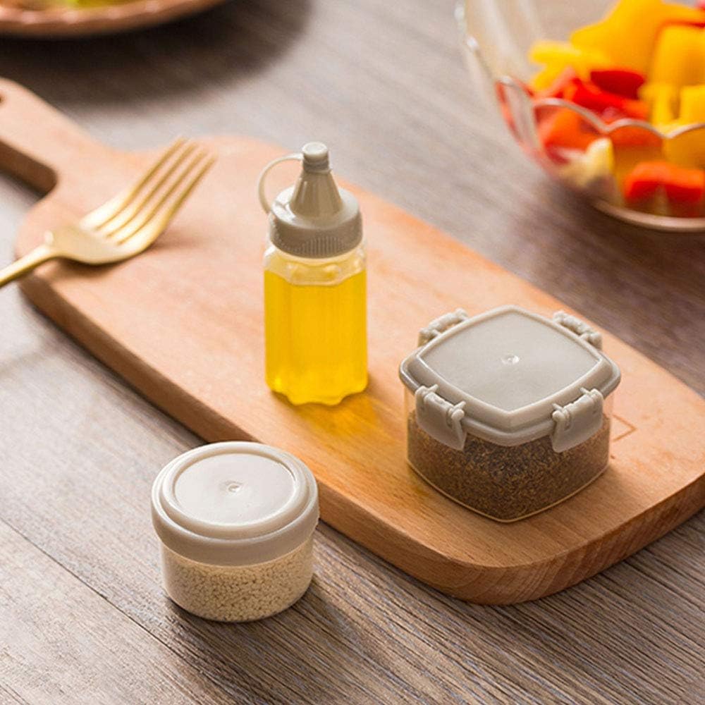4 Pack Mini Squeeze Bottles Condiment Set for Kitchen Use