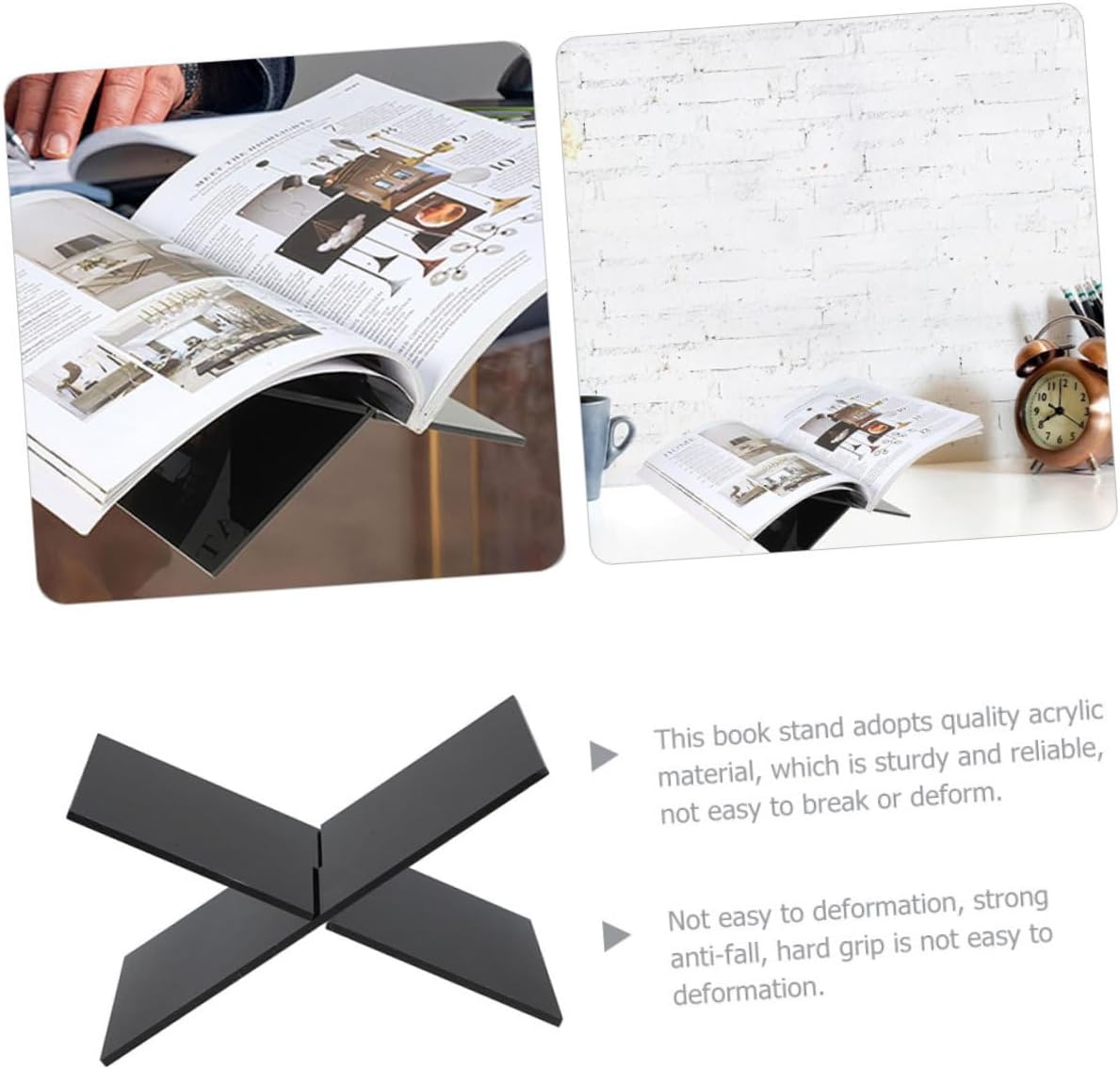 QUMIIRITY Acrylic Cookbook Stand Holder Display Unit