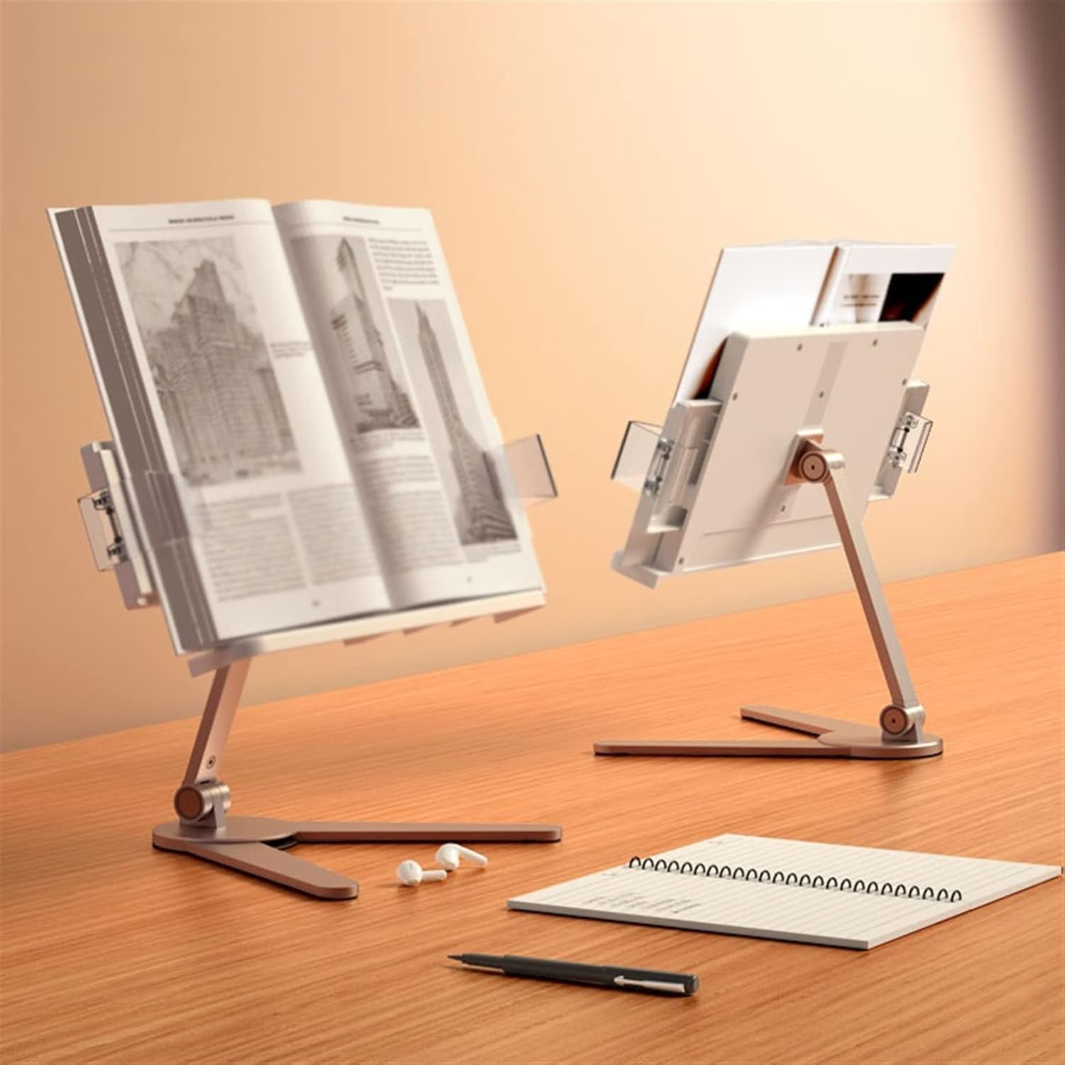 Adjustable Book Stand for Kitchen Reading and Cookbook Display
